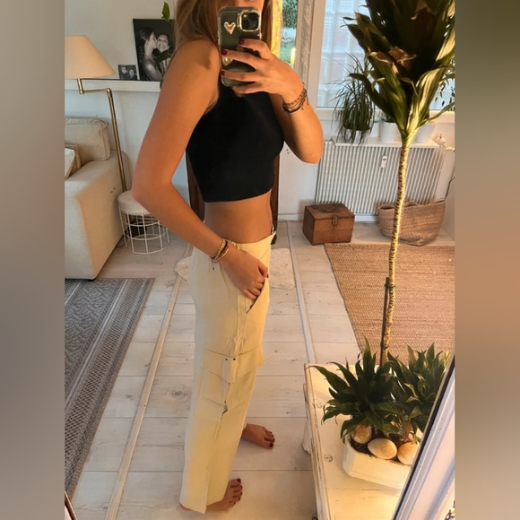 Zara Beige Colored Cargo Pants - Picture 2 of 4